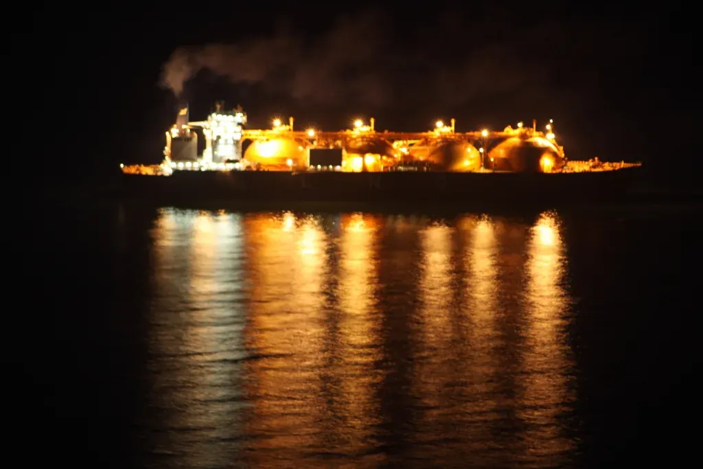 LNG-tanker op zee