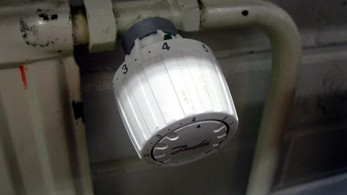 Thermostaatknop op een radiator
